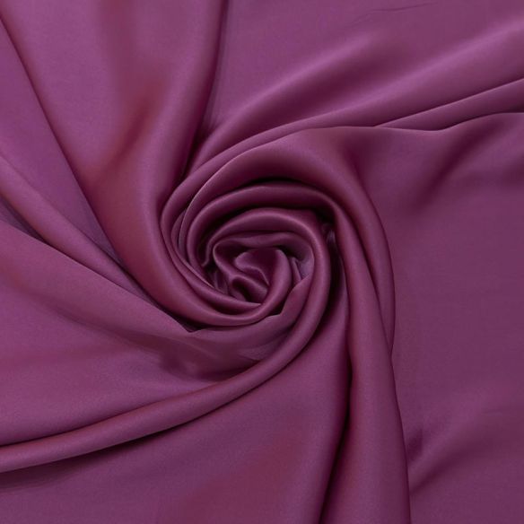 Tecido Cetim de Seda Pura Rosa Magenta • Conexão Tecidos