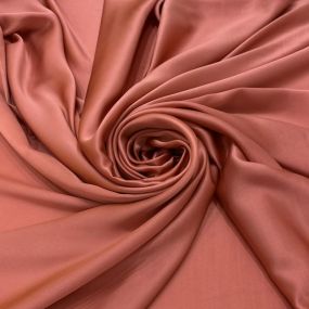 Tecido Cetim de Seda Pura Rosa Terracota • Conexão Tecidos