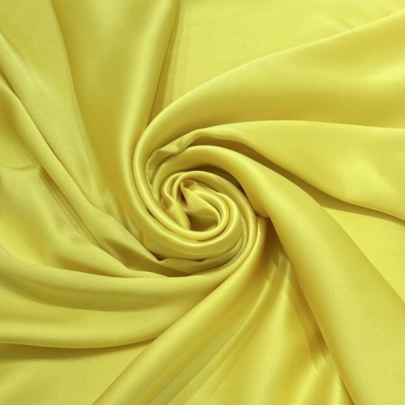 Tecido Cetim de Seda Liso Amarelo • Conexão Tecidos