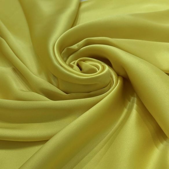 Tecido Cetim de Seda Liso Amarelo • Conexão Tecidos