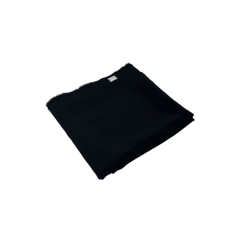 Corte Único Crepe de Chine Liso Seda Pura Preto - 1,30 m - REF • 2775