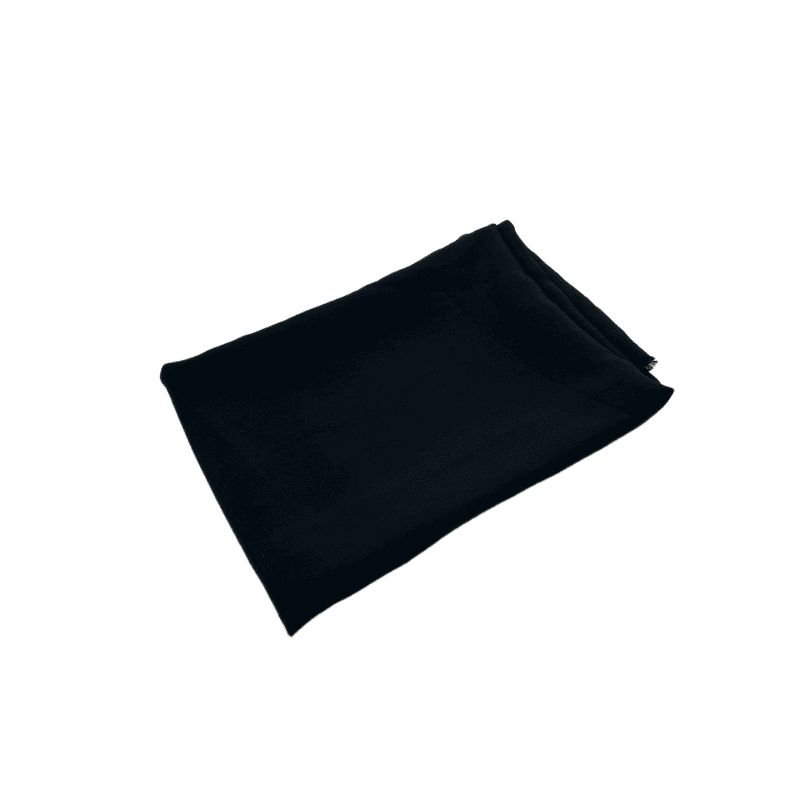 Corte Único Crepe de Chine Liso Seda Pura Preto - 1,35 m - REF • 2772