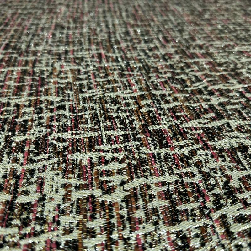 Tecido Jacquard Tweed Chanel Mescla Vinho • Conexão Tecidos