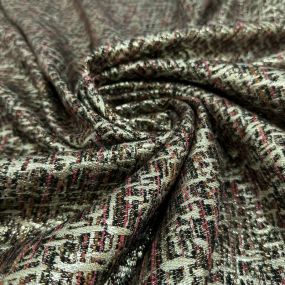 Tecido Jacquard Tweed Chanel Mescla Vinho • Conexão Tecidos 2