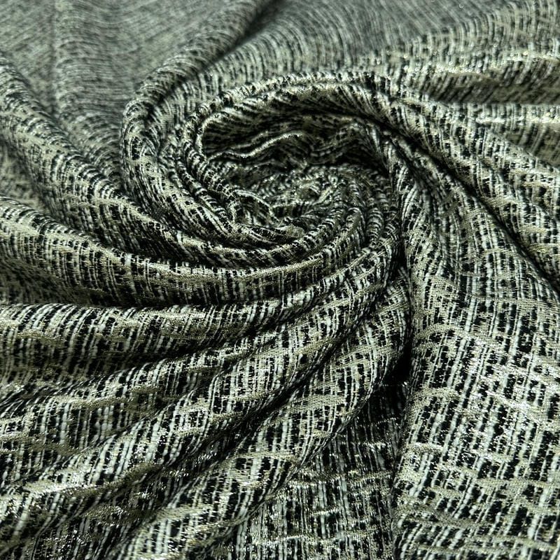 Tecido Jacquard Tweed Chanel Mescla Verde Acinzentado • Conexão