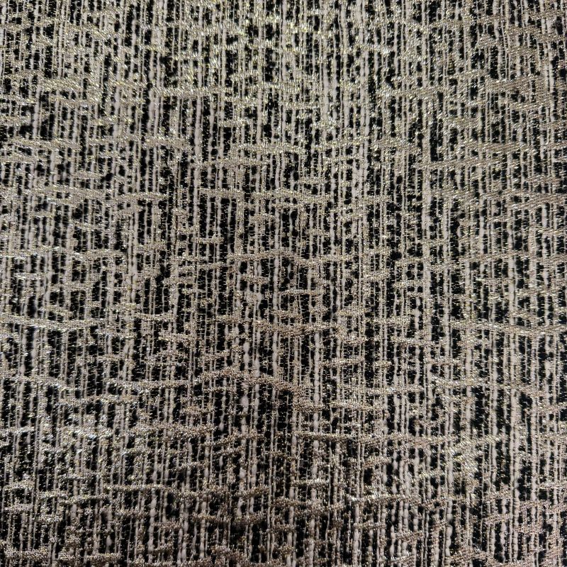 Tecido Jacquard Tweed Chanel Mescla Preto e Branco • Conexão Tecidos