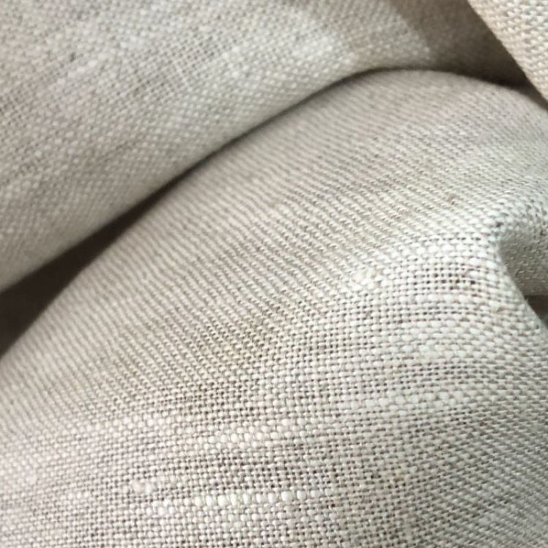 Tecido Linho Puro Liso Cor Natural • Conexão Tecidos