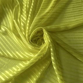 Tecido Musseline Devorê Listras Amarelo • Conexão Tecidos
