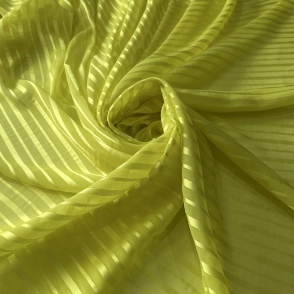 Tecido Musseline Devorê Listras Amarelo • Conexão Tecidos
