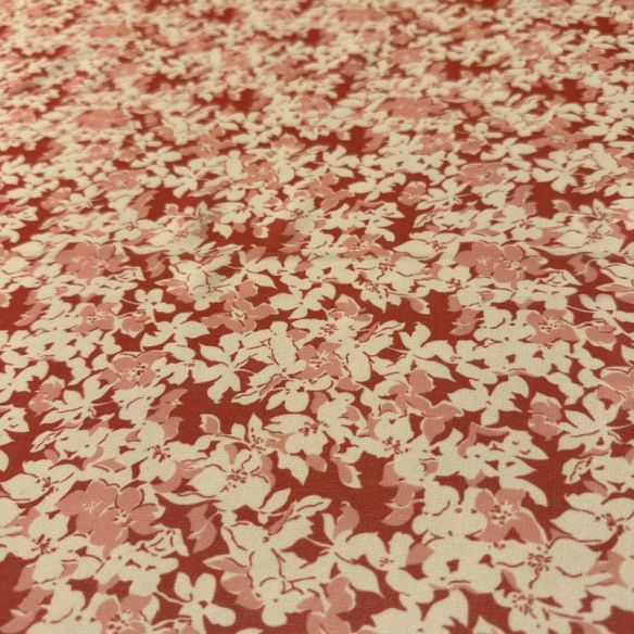 Tecido Musseline Estampada Floral Liberty Terracota • Conexão Tecidos