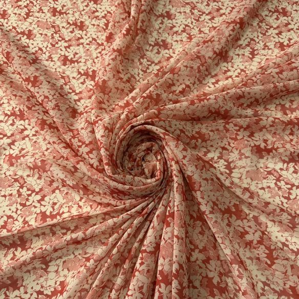 Tecido Musseline Estampada Floral Liberty Terracota • Conexão Tecidos