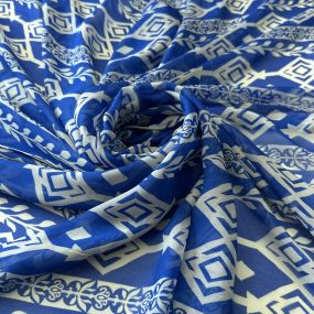 Tecido Musseline De Viscose Estampada Geométrica 2