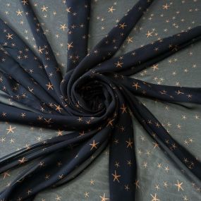 Tecido Musseline De Viscose Estampada Star