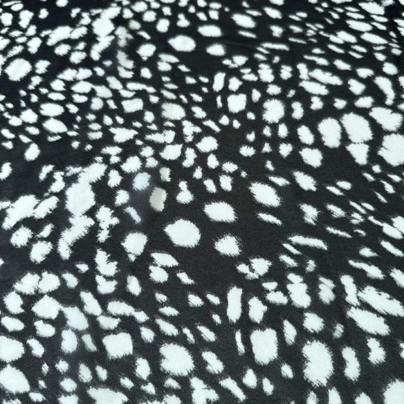 Tecido Musseline De Viscose Estampada P&B