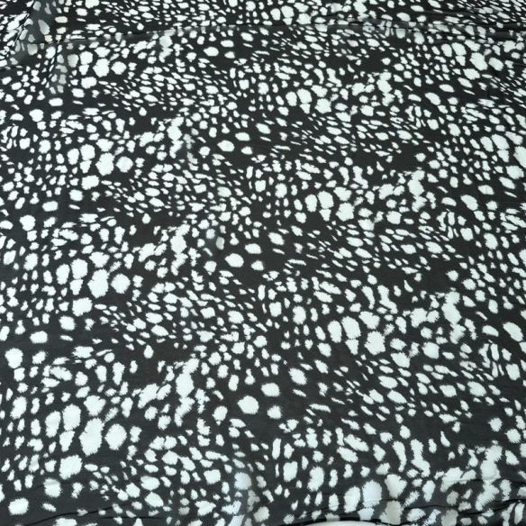 Tecido Musseline De Viscose Estampada P&B