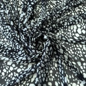 Tecido Musseline De Viscose Estampada P&B