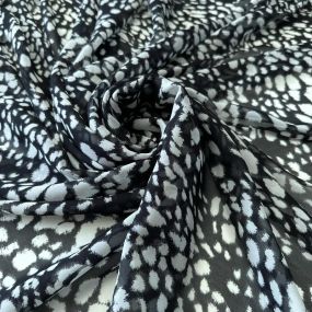 Tecido Musseline De Viscose Estampada P&B 2