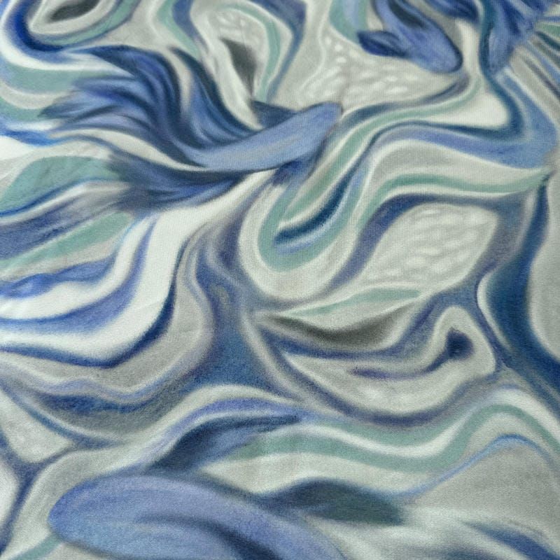 Tecido Musseline De Viscose Estampada Marmore Colors
