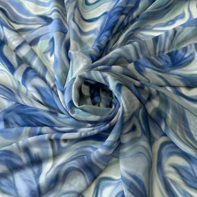 Tecido Musseline De Viscose Estampada Marmore Colors