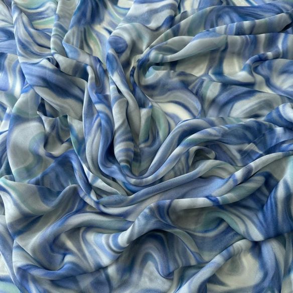 Tecido Musseline De Viscose Estampada Marmore Colors