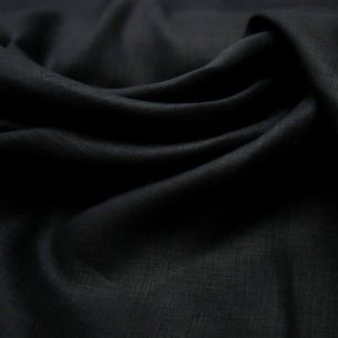 Tecido Linho Puro Liso Preto • Conexão Tecidos