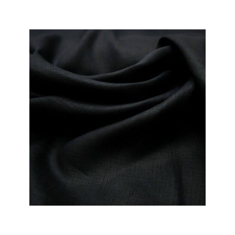Tecido Linho Puro Liso Preto • Conexão Tecidos