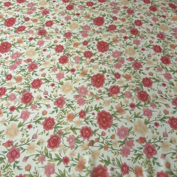 Tecido Musseline de Viscose Estampada Floral Liberty Rosé • Conexão