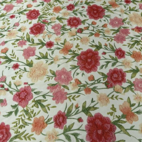 Tecido Musseline de Viscose Estampada Floral Liberty Rosé • Conexão