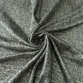 Tecido Jacquard Tweed Chanel Mescla Preto e Branco • Conexão Tecidos