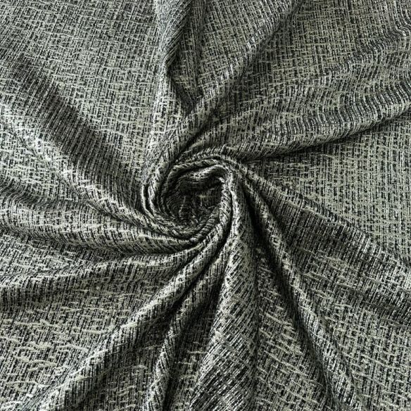 Tecido Jacquard Tweed Chanel Mescla Preto e Branco • Conexão Tecidos