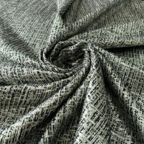 Tecido Jacquard Tweed Chanel Mescla Preto e Branco • Conexão Tecidos 2