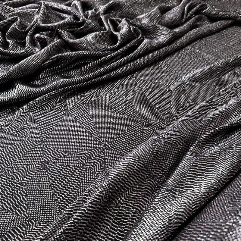 Tecido Musseline De Seda Lurex Prata • Conexão Tecidos