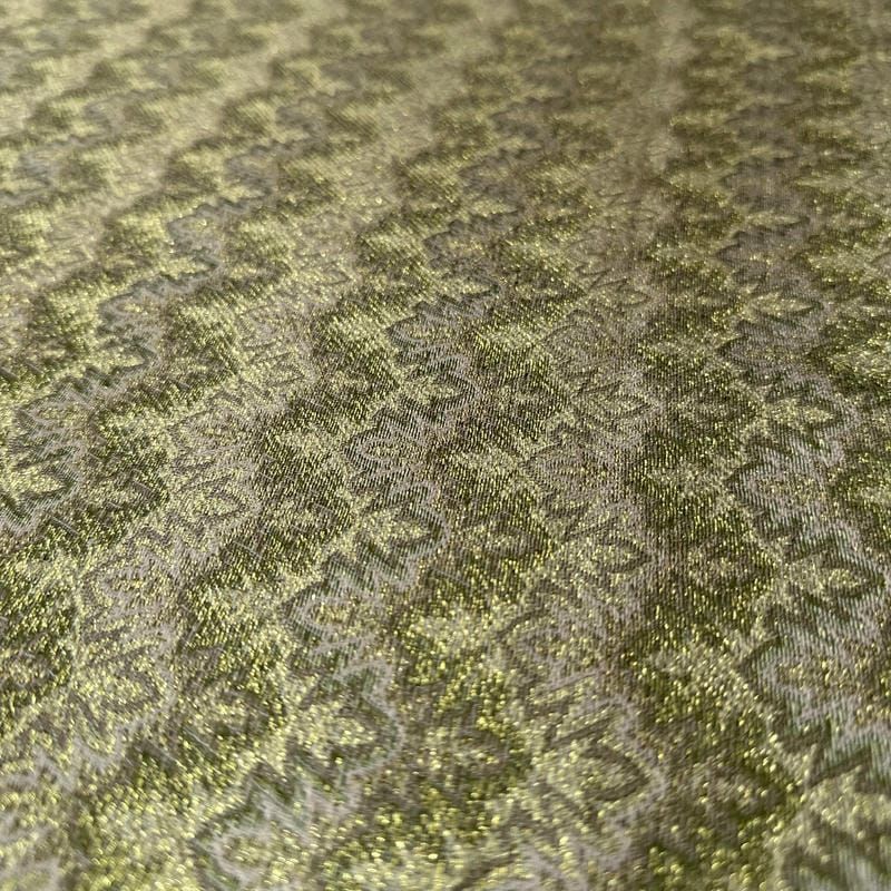 Tecido Jacquard Brocado Chevron Dourado • Conexão Tecidos