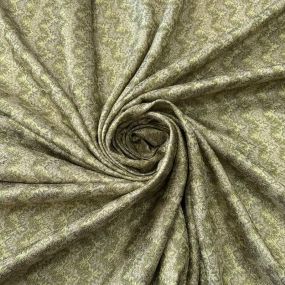 Tecido Jacquard Brocado Chevron Dourado • Conexão Tecidos
