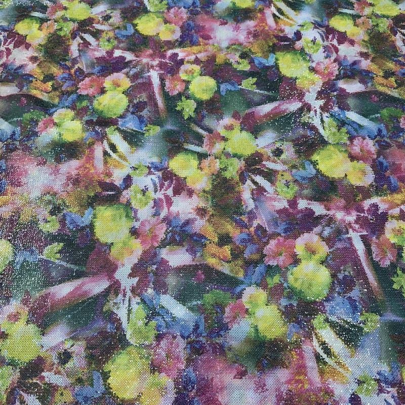 Tecido Paetê Estampado Floral Colorido • Conexão Tecidos