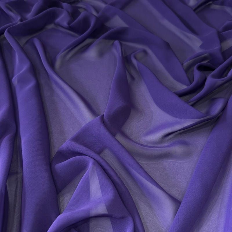 Tecido Musseline Estampada Degradê Roxo • Conexão Tecidos