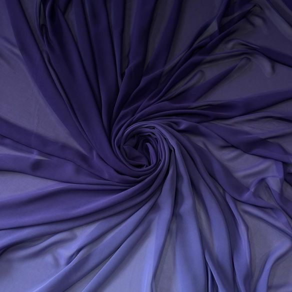 Tecido Musseline Estampada Degradê Roxo • Conexão Tecidos