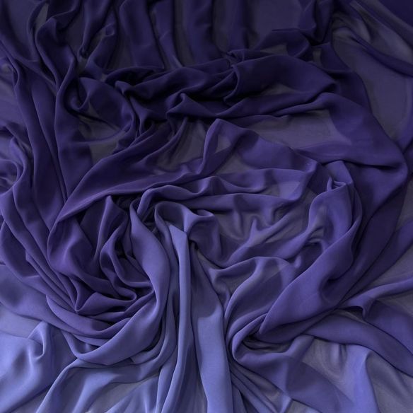 Tecido Musseline Estampada Degradê Roxo • Conexão Tecidos