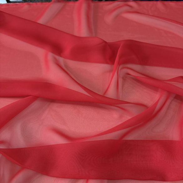 Tecido Musseline Estampada Degradê Vermelho • Conexão Tecidos