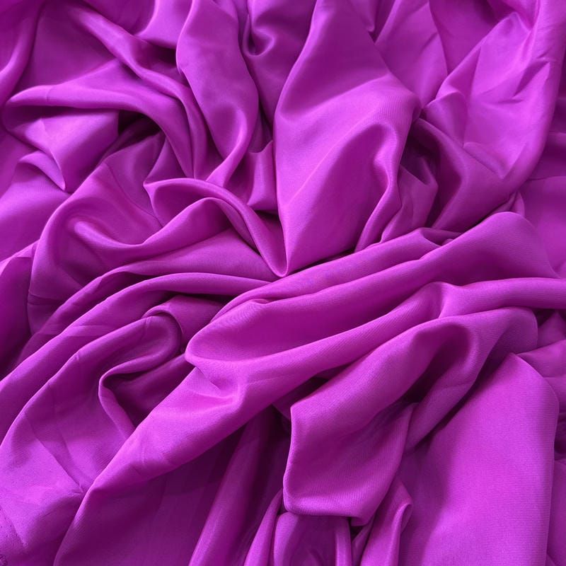 Tecido Crepe de Chine Liso Roxo Orquídea • Conexão Tecidos