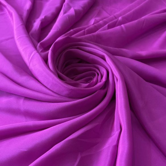 Tecido Crepe de Chine Liso Roxo Orquídea • Conexão Tecidos