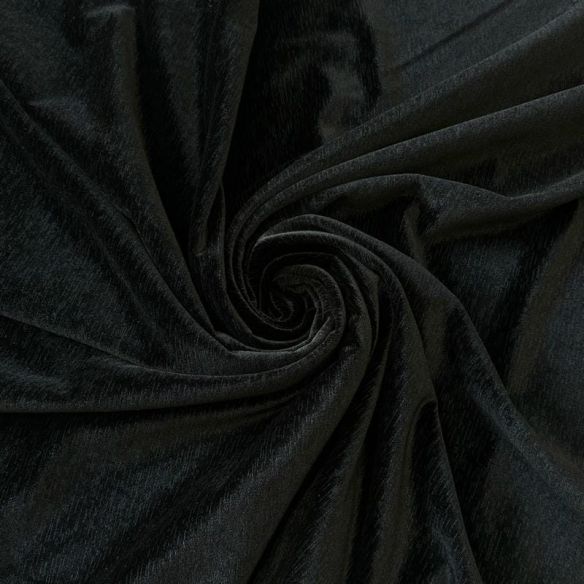Tecido Veludo Cristal Black Pin