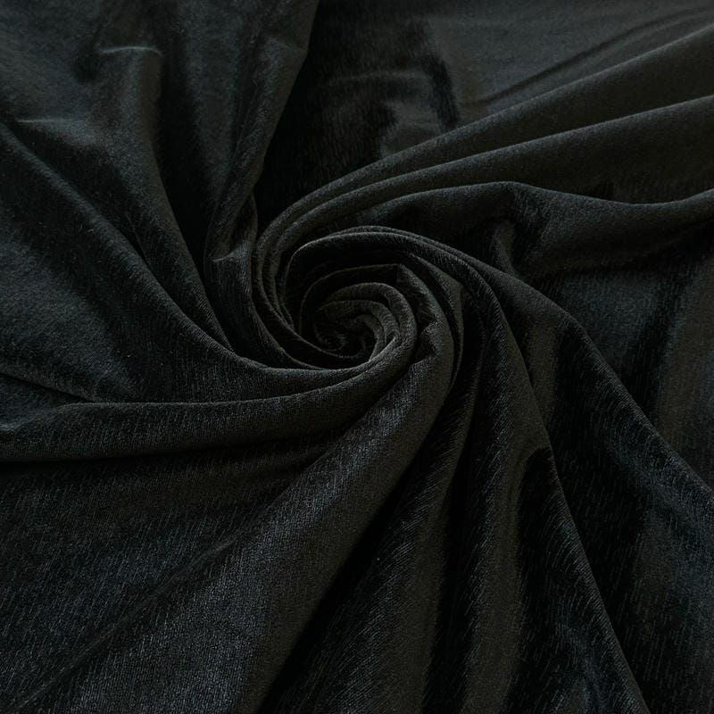 Tecido Veludo Cristal Black Pin