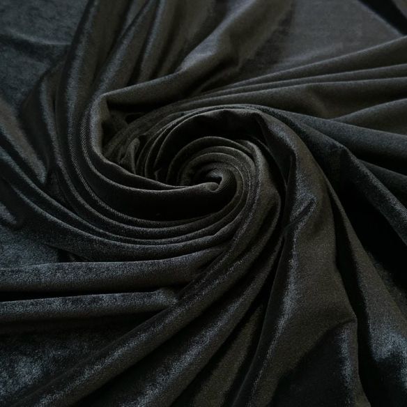 Tecido Veludo Cristal Preto • Conexão Tecidos