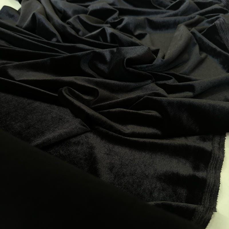 Tecido Veludo Cristal Preto • Conexão Tecidos