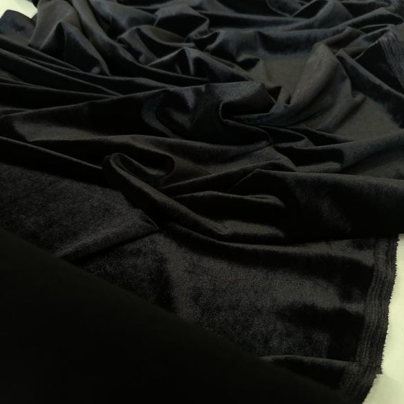 Tecido Veludo Cristal Preto • Conexão Tecidos