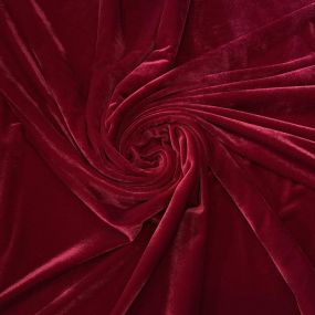 Tecido Veludo Cristal Vermelho Rubi