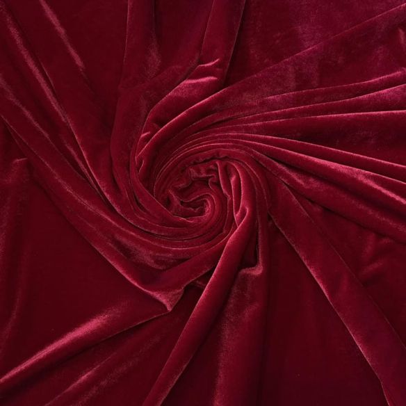 Tecido Veludo Cristal Vermelho Rubi