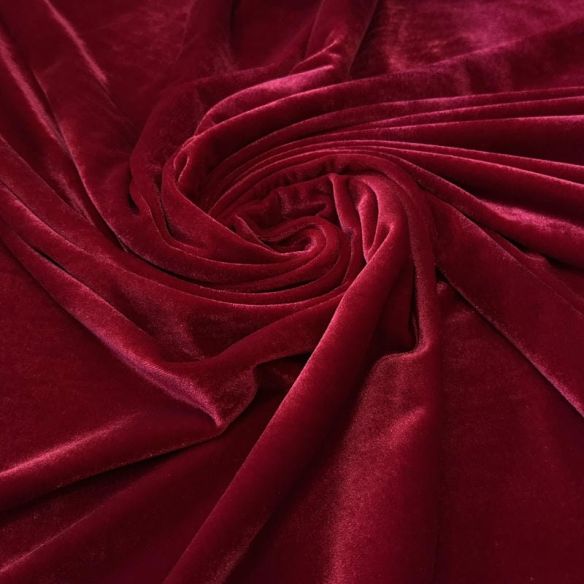 Tecido Veludo Cristal Vermelho Rubi