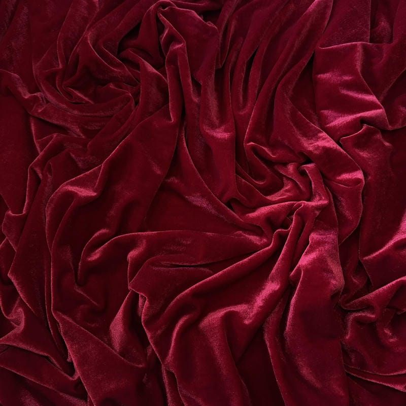 Tecido Veludo Cristal Vermelho Rubi